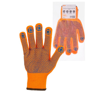 Перчатки плотной вязки акрил с ПВХ, 