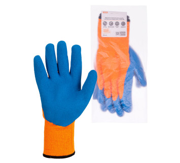 Перчатки плотной вязки акрил с латексным покрытием, 