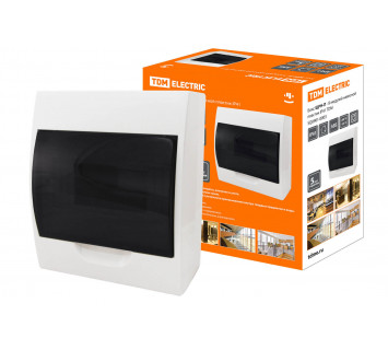 Бокс ЩРН-П-8модулей навесной пластик IP41 TDM