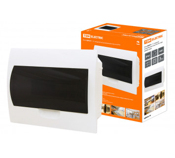 Бокс ЩРВ-П-12модулей встраиваемый пластик IP41 TDM