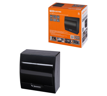 Бокс ЩРН-П-8 модулей навесной пластик IP41, Антрацит TDM