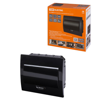 Бокс ЩРВ-П-10 модулей встраиваемый пластик IP41, Антрацит TDM