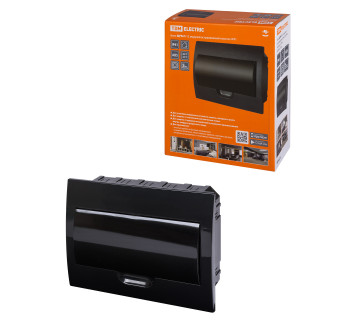 Бокс ЩРВ-П-12 модулей встраиваемый пластик IP41, Антрацит TDM