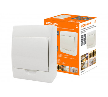 Бокс ЩРН-П-6модулей с белой крышкой, навесной, пластик IP41 TDM