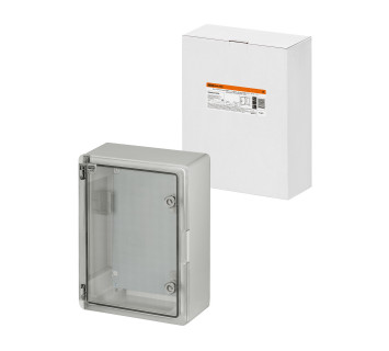 Бокс пластиковый ЩМП-0-3, прозр., крышка ABS, IP65, -45 до +75 С, навесной, (400x300x170) TDM