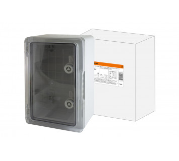 Бокс пластиковый ЩМП-0-4, прозр., крышка ABS, IP65, -45 до +75 С, навесной, (400x300x220) TDM