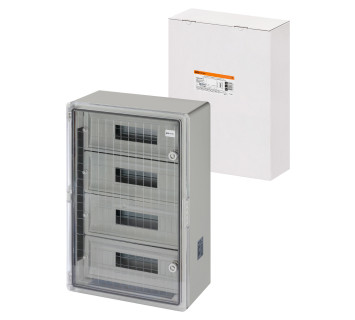 Бокс ЩРН-П-60 модулей, прозр. крышка, ABS, IP65, от -45 до +75 °С, навесной, (400х600х200) TDM