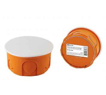 Распаячная коробка СП D80х40мм, крышка, IP20, инд. штрихкод, TDM