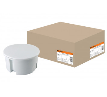 Распаячная коробка СП D80х40мм, крышка, серая, IP20, TDM