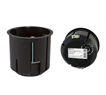 Установочная коробка СП D73х73мм, углубленная, саморезы,  метал. лапки, IP20, инд. штрихкод, TDM