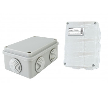 Распаячная коробка ОП 120х80х50мм, крышка, IP55, 6 вх. инд. штрихкод TDM