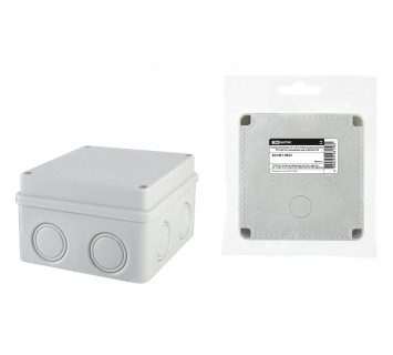 Распаячная коробка ОП 110х110х70мм, крышка на винтах, IP55, 8вх., без гермовводов, инд. штрихкод TDM