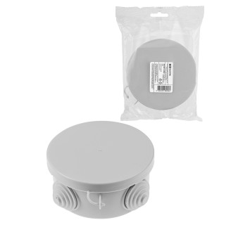 Распаячная коробка ОП D85х40мм, крышка, IP54, 4вх.  инд. штрихкод TDM