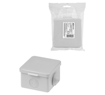 Распаячная коробка ОП 65х65х50мм, крышка, IP54, 4вх. инд. штрихкод TDM