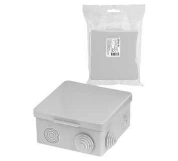 Распаячная коробка ОП 100х100х55мм, крышка, IP54, 8вх. инд. штрихкод TDM