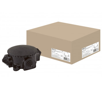 Коробка электромонтажная КЭМ 1-10-4Б ОП D78 мм IP44, 4-х рожк. (карболит) TDM