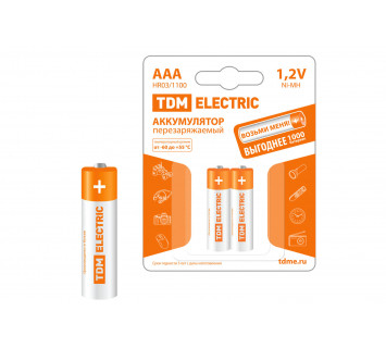 Аккумулятор AAA-1100 mAh Ni-MH BP-2 TDM