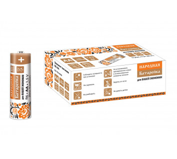 Элемент питания R6 AA Zinc Carbon 1,5V SH-4 Народный