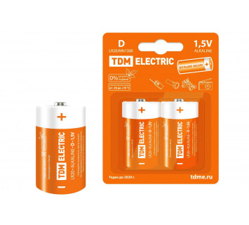Элемент питания LR20 D Alkaline 1,5V BP-2 TDM