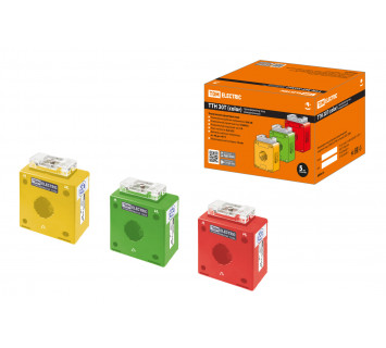 Трансформатор тока измерительный ТТН  30T/100/5-5VA/0,5-Р (3 шт., color) TDM