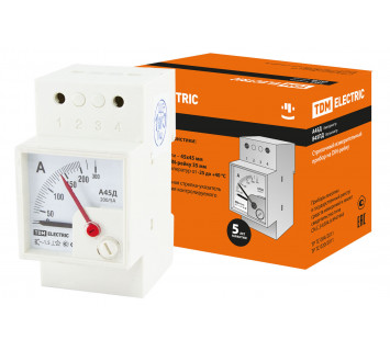 Амперметр А45Д  200/5А-1,5 (DIN-рейка) TDM