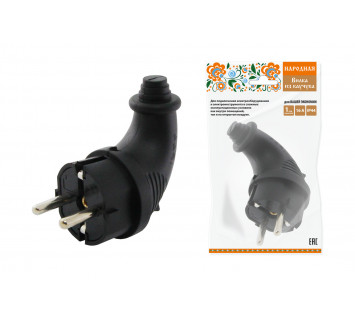 Вилка угловая каучук 2Р+РЕ 16А 250В IP44 серии 