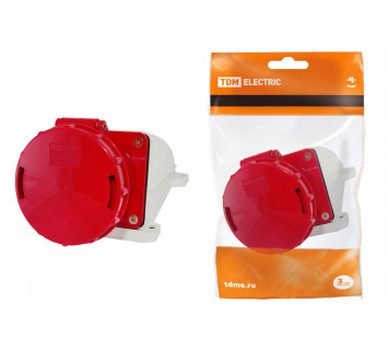 Розетка 134 стационарная 3Р+РЕ 63А 380В IP54 TDM