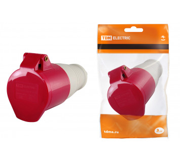 Розетка 225 переносная 3Р+РЕ+N 32А 380В IP44 TDM