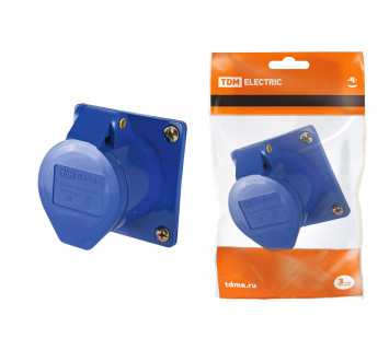 Розетка 423 скрытая 2Р+РЕ 32А 220В IP44 TDM