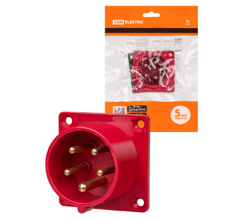 Вилка 615 скрытая 3Р+РЕ+N 16А 380В IP44 TDM