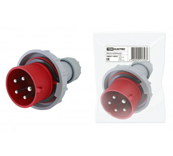 Вилка кабельная IP67 16А 3Р+РЕ+N 380В TDM