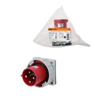 Вилка скрытой установки IP67 63А 3Р+РЕ 380В TDM