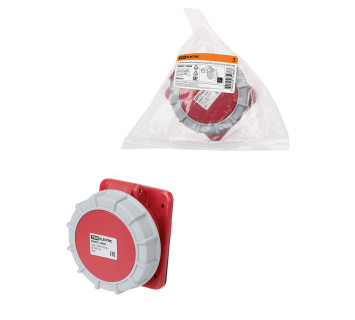 Розетка скрытой установки угловая IP67 16А 3Р+РЕ+N 380В TDM