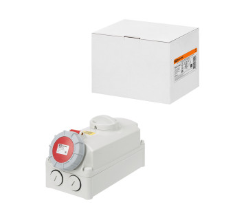 Розетка настенная, с выключателем и блокировкой IP67 16А 3Р+РЕ 380В TDM