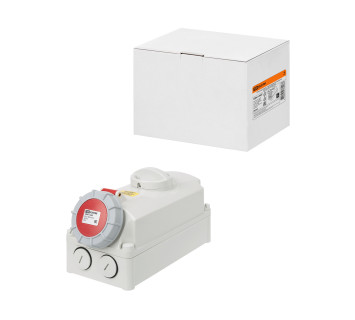 Розетка настенная, с выключателем и блокировкой IP67 32А 3Р+РЕ 380В TDM