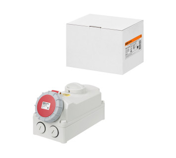 Розетка настенная, с выключателем и блокировкой IP67 32А 3Р+РЕ+N 380В TDM