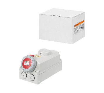 Розетка настенная, с выключателем и блокировкой IP67 63А 3Р+РЕ 380В TDM