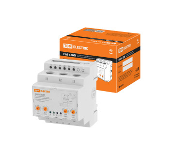 Реле ограничения мощности ОМ-630М 5/50-3Н-01 (3ф, 5-50кВт, 4мод, сумм. расчет, с реле напр.) TDM