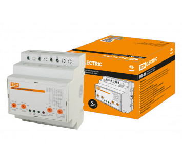 ПФ-01 переключатель фаз (однофазный АВР) с приорит.фазой (3х16А, 160-210В, 230-280В) TDM