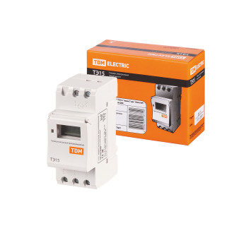 Таймер электронный ТЭ15-1мин/7дн-16on/off-16А-DIN TDM