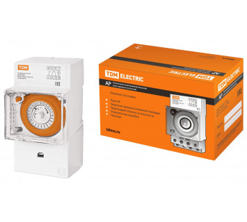 Аналоговое суточное реле АР-30мин/24ч-16А-DIN (3 модуля) TDM