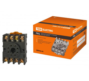 Разъем Р8Ц - цокольный 8-pin на DIN-рейку/плоскость TDM