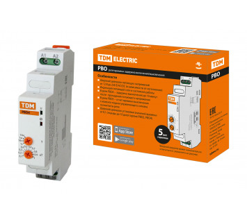 Реле времени РВО4-ВЫКП-0,1с/10мин-2х8А-24/230В-DIN (зад.выкл.без пит, 0,1с-10мин, 24-230В AC/DC) TDM