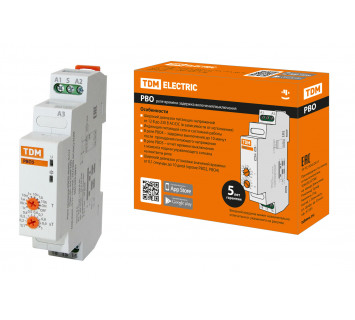 Реле времени РВО5-ВЫКС-0,1с/10дн-8А-230В-DIN (зад.выкл.-упр.сигн., 0,1с-10дн, 230В AC) TDM