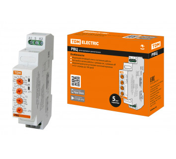 Реле времени РВЦ-0,1с/100дн-8А-230В-DIN (циклическое, 0,1с-100дней, 230В AC) TDM