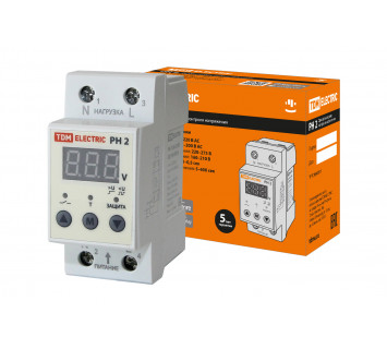 Реле напряжения 1ф РН 2 63А-220В (LED-дисплей) TDM