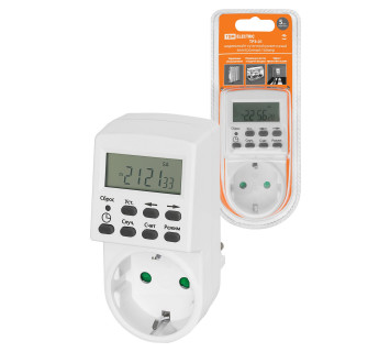 Таймер розеточный ТРЭ-01-1мин/7дн-20on/off-16А (недельный) TDM
