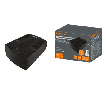 Источник бесперебойного питания ИБП 650 ВА 6 розеток +2USB TDM