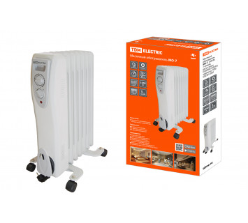 Масляный обогреватель МО-7, 1500 Вт, 7 секций, регул. мощн. (550/950/1500 Вт), термостат, TDM