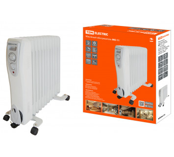 Масляный обогреватель МО-11, 2500 Вт, 11 секций, регул. мощн. (850/1650/2500 Вт), термостат, TDM